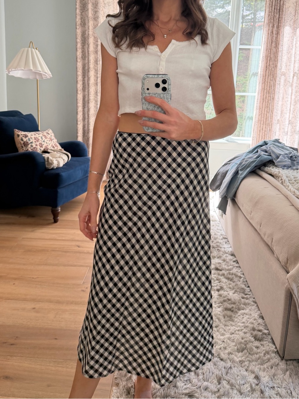 DOEN ELOWEN SKIRT -- MARILYN GINGHAM